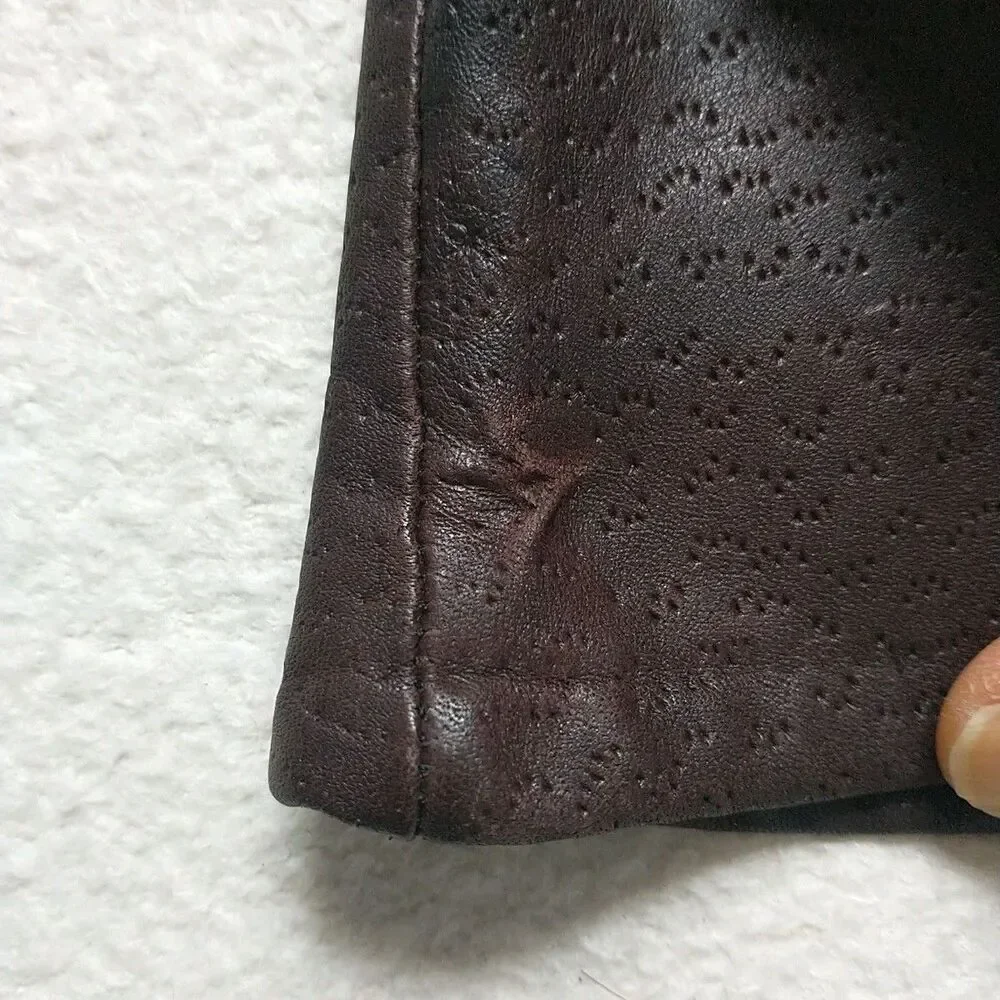 Genuine Leather Gloves Womens M/S*Brown Lined Quiet Luxury